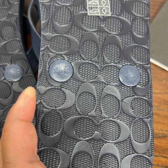 COACH ZAK flip flop navy colored nwt 7-8 - Picture 7 of 7
